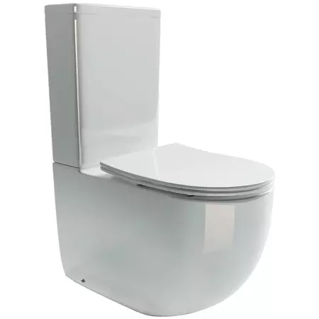

Унитаз компакт безободковый «Ceramica Nova» Metropol CN4001-B/CN4001-T белый с сиденьем дюропласт с микролифтом белое