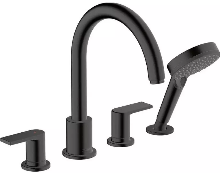 

Внешняя часть смесителя «Hansgrohe» Vernis Shape 71459670 чёрная матовая