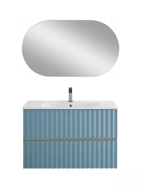 Тумба с раковиной Art Max Elegant 90 с LED подсветкой ручек 9145 подвесная ниагара 48230₽