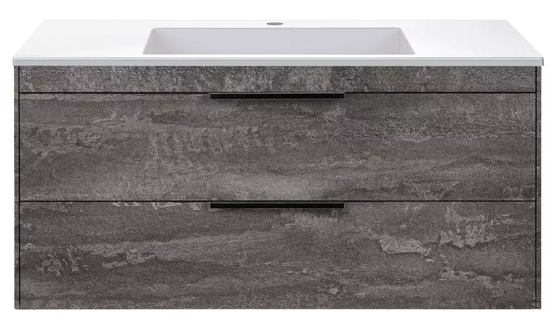 

Тумба с раковиной «Vincea» Chiara 2D 100 (100/48 белая) подвесная серый камень