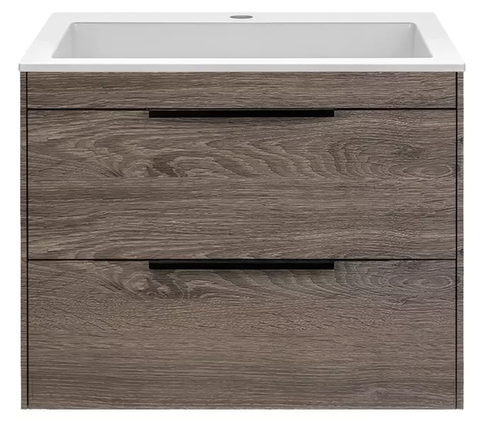 

Тумба с раковиной «Vincea» Chiara 2D 60 (60/48 белая) подвесная тёмный дуб