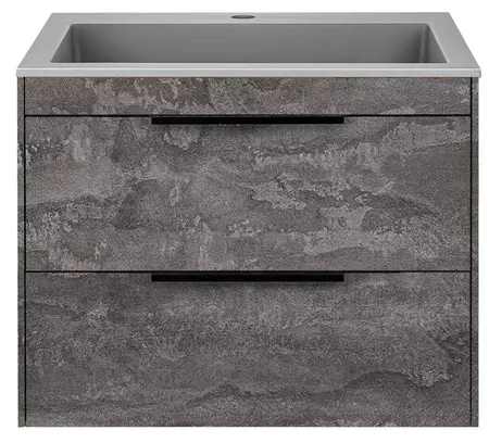 

Тумба с раковиной «Vincea» Chiara 2D 60 (60/48 серая) подвесная серый камень