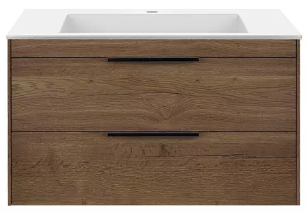 

Тумба с раковиной «Vincea» Chiara 2D 80 (80/48 белая) подвесная дуб табак