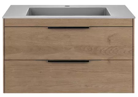 

Тумба с раковиной «Vincea» Chiara 2D 80 (80/48 серая) подвесная натуральный дуб