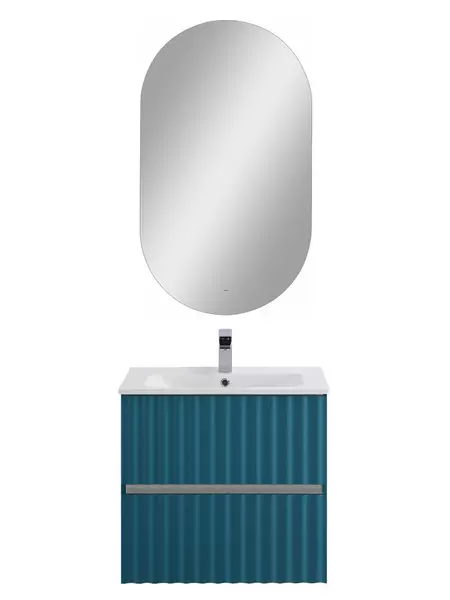 Тумба с раковиной Art Max Elegant 60 с LED подсветкой ручек 60 подвесная аквамарин 39900₽