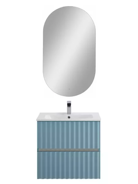 Тумба с раковиной Art Max Elegant 60 с LED подсветкой ручек 60 подвесная ниагара 39900₽