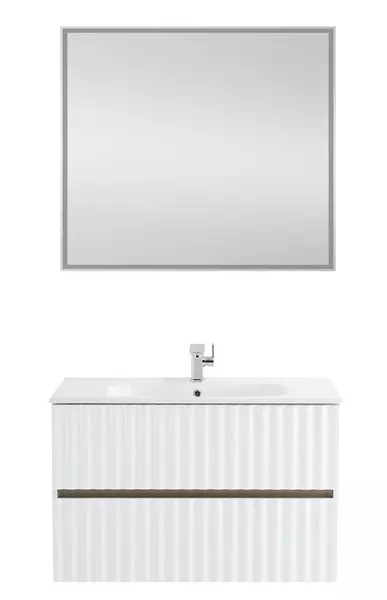 

Мебель для ванной подвесная «Art&Max» Elegant 90 с LED подсветкой ручек белый глянец