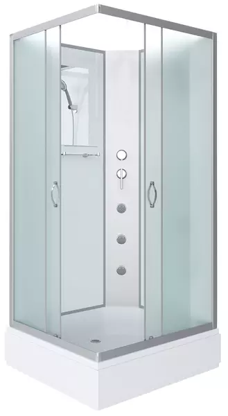 

Душевая кабина «Niagara» NG-33974-14QBKG 90/70 средний поддон матовая/белая без крыши с гидромассажем универсальная
