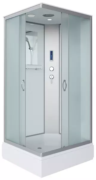 

Душевая кабина «Niagara» NG-33974-14QP 90/70 средний поддон матовая/белая с электрикой универсальная