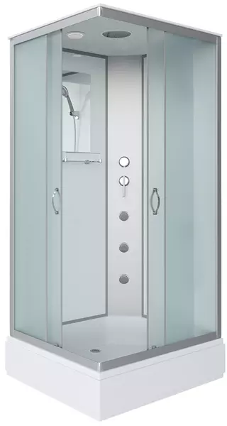 

Душевая кабина «Niagara» NG-33984-14QG 90/80 средний поддон матовая/белая с гидромассажем универсальная