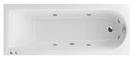 Гидромассажная ванна акриловая «Actima» Aurum 180/80 Hydro с каркасом с сифоном белая/хром