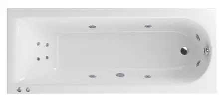 Гидромассажная ванна акриловая «Actima» Aurum 180/80 Hydro+ с каркасом с сифоном белая/хром