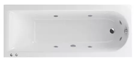 Гидромассажная ванна акриловая «Actima» Aurum Slim 180/80 Hydro с каркасом с сифоном белая/хром