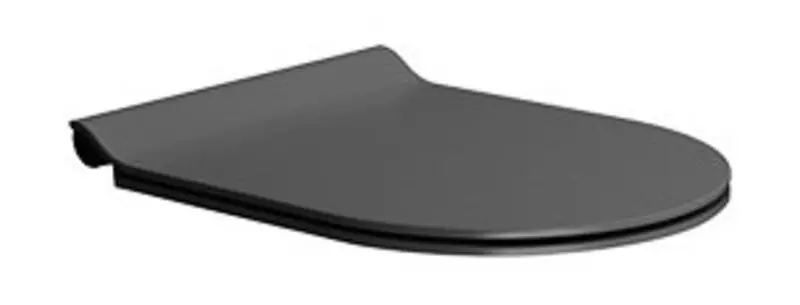 Сиденье для унитаза «GSI» MS86CSN26 ультратонкое дюропласт с микролифтом черный матовый, цвет чёрный