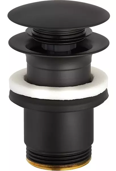 Донный клапан для раковины «Kludi» 1042639-00 с механизмом Клик-Клак чёрный матовый