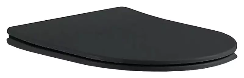 Сиденье для унитаза «Акватек» AQ0105-MB ультратонкое дюропласт с микролифтом черное, цвет чёрный
