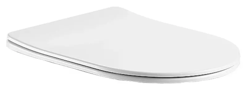 Сиденье для унитаза «Акватек» AQ0105-MW ультратонкое дюропласт с микролифтом белое, цвет белый