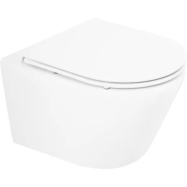 

Подвесной унитаз безободковый «Belbagno» Tre BB8001CHR-SC белый с сиденьем дюропласт с микролифтом белое