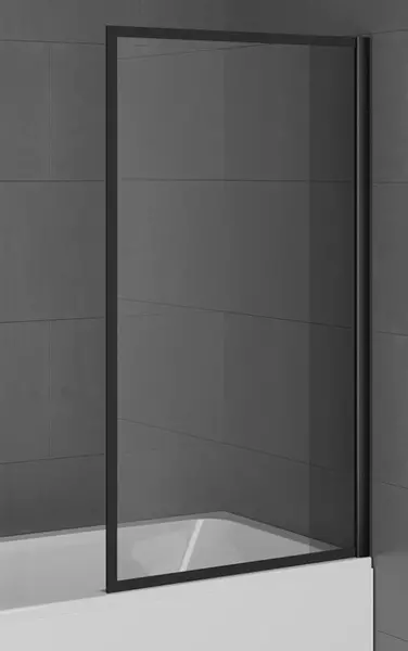 Шторка на ванну стеклянная «Paini» ScreenWT70F 70/140 принт рамка/чёрная универсальная