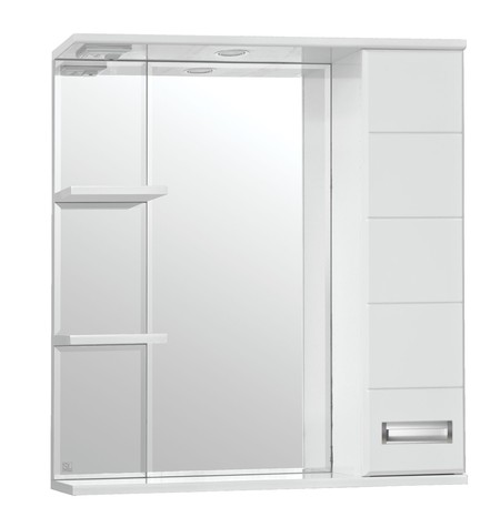 Зеркальный шкаф Style Line Ирис 75 с подсветкой белый правый 10445₽
