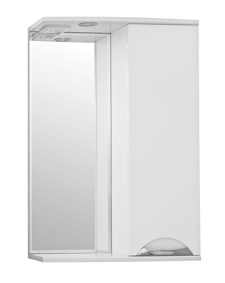 Зеркальный шкаф Style Line Жасмин 55 с подсветкой белый правый 8535₽