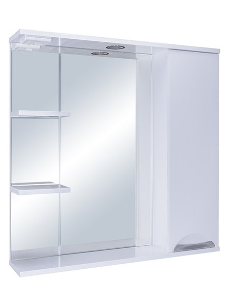 Зеркальный шкаф Style Line Жасмин 80 с подсветкой белый правый 11490₽