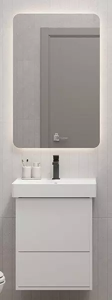 

Мебель для ванной подвесная «Kerama Marazzi» Pro 50 с 2 ящиками белый матовый