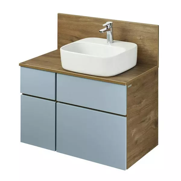 

Тумба с раковиной «Aquaton» Мишель 80 New (Одри 42/42) 1A277003MIDR0) подвесная фьорд/дуб Рустикальный