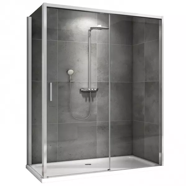 

Душевой угол-ограждение «Abber» Komfort AG93170-S102 170/100 прямоугольный прозрачный/хром без поддона универсальный