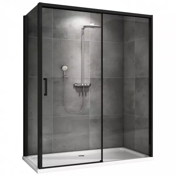 

Душевой угол-ограждение «Abber» Komfort AG93150B-S92B 150/90 прямоугольный прозрачный/чёрный без поддона универсальный