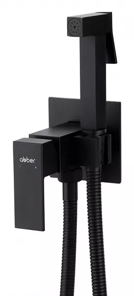 

Смеситель с гигиеническим душем «Abber» Daheim AF8226B чёрный матовый