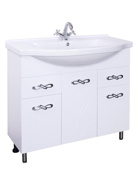 Тумба с раковиной Style Line Венеция 90 с 2 ящиками Эльбрус 90 белая 21855₽