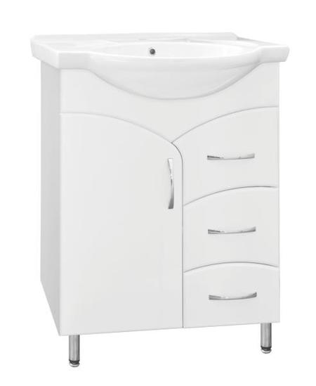 Тумба с раковиной Style Line Эко Стандарт 22-65 Байкал 65 белая 14975₽