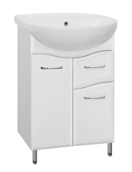 Тумба с раковиной Style Line Эко Волна 11-55 Антик 55 белая 11625₽