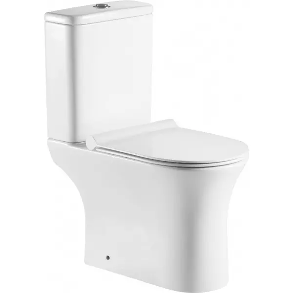 

Унитаз компакт безободковый «Aquanet» Roll 2-C Rimless 240206/240207 белый с сиденьем дюропласт с микролифтом белое