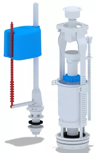 

Комплект арматуры для бачка унитаза «АНИпласт» WC6550 G1/2" с нижней подводкой белый
