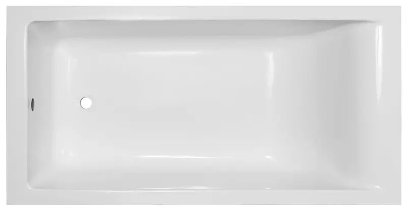 Ванна из литьевого мрамора «Эстет» Дельта 170/70 без опор без сифона белая