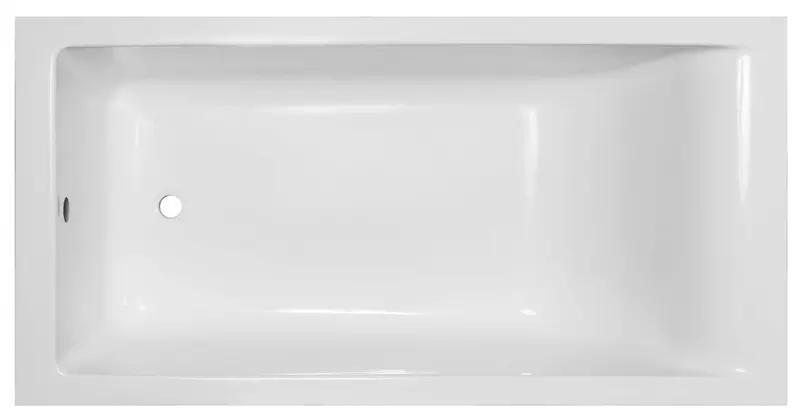 Ванна из литьевого мрамора «Эстет» Дельта 180/80 без опор без сифона белая
