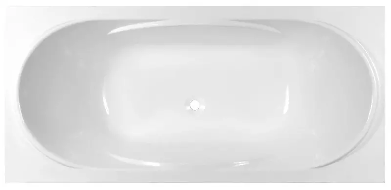 Ванна из литьевого мрамора «Эстет» Астра 170/80 без опор без сифона белая