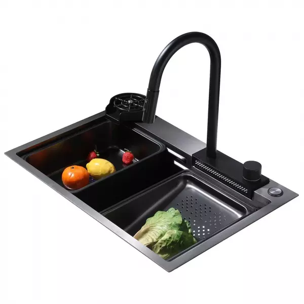 

Мойка для кухни «Abber» Wasser Kreis AF2194B нержавеющая сталь черная матовая