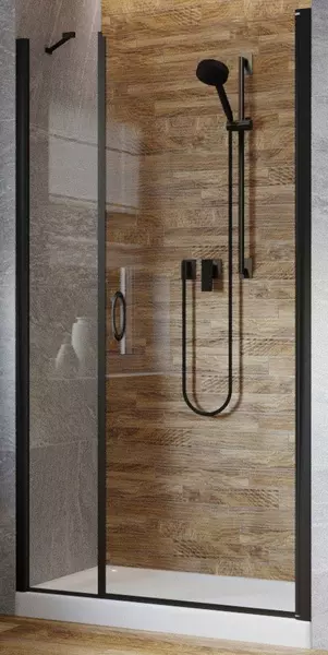 

Душевая дверь «Vegas Glass» EP-F-2 Lux 135/199,5 прозрачная/чёрная матовая правая