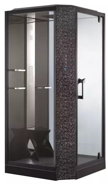 

Душевая кабина «Orans» OLD-SR89101S 100/100 низкий поддон прозрачная/чёрная с баней с гидромассажем и электрикой правая