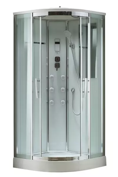 

Душевая кабина «Black & White» G5501 90/90 низкий поддон прозрачная/белая с гидромассажем и электрикой