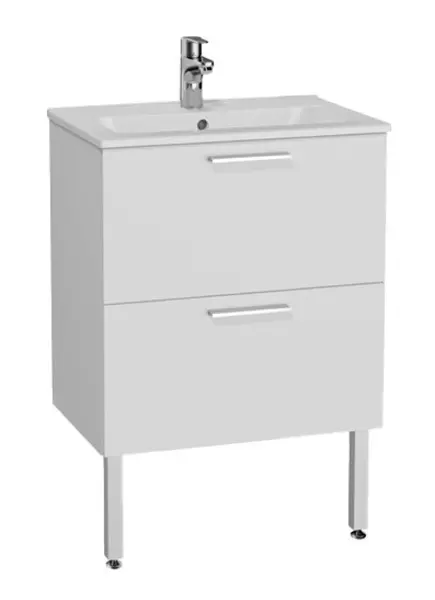 

Тумба с раковиной «Vitra» Mia 60 подвесная белая глянцевая