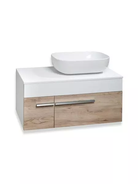 

Тумба с раковиной «Runo» Вудлайн 85 (Moduo 50 Square) подвесная железный камень