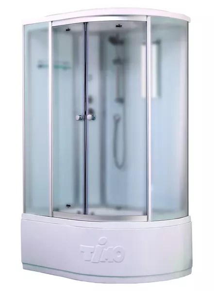 

Душевая кабина «Timo» Standart T-6620 L 120/85 высокий поддон матовая/белая с серебристым профилем левая