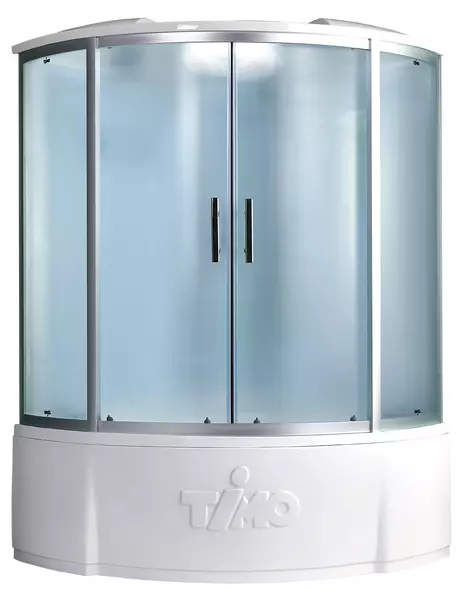 

Душевой бокс «Timo» Standart Т-6635 135/135 с ванной матовый/белый с серебристым профилем с электрикой