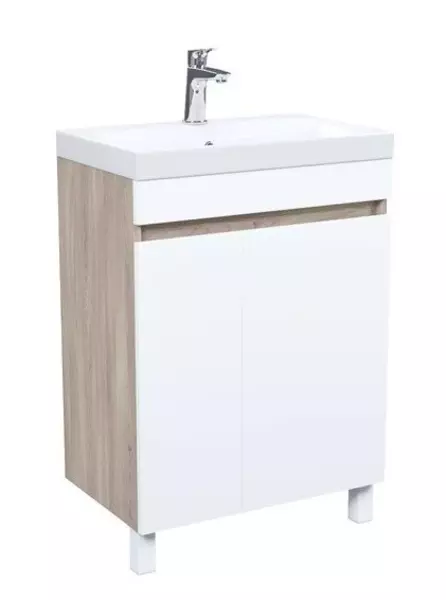 

Тумба с раковиной «Iddis» Zodiac 60 (60 см) белая/под дерево