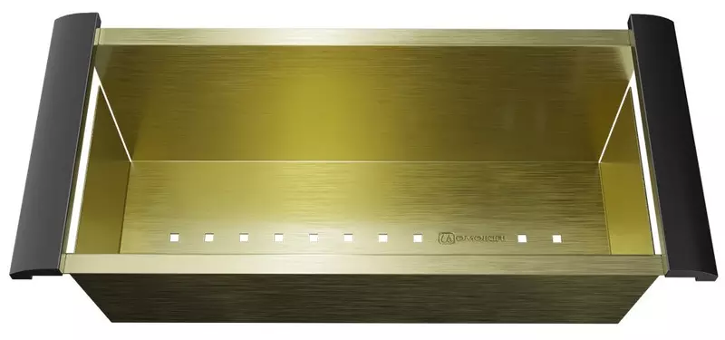 Коландер «Omoikiri» CO-05-LG на кухонную мойку светлое золото