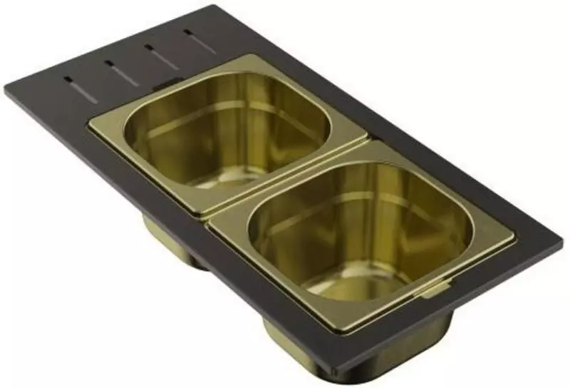 

Контейнер для кухонной мойки «Omoikiri» DC-02-2-LG светлое золото